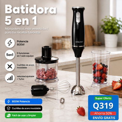 Batidora 5 en 1 Sokany